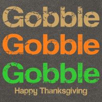 Retro Gobble Funny Thanksgiving Cotton Canvas Backpack
