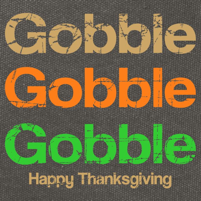 Retro Gobble Funny Thanksgiving Cotton Canvas Backpack