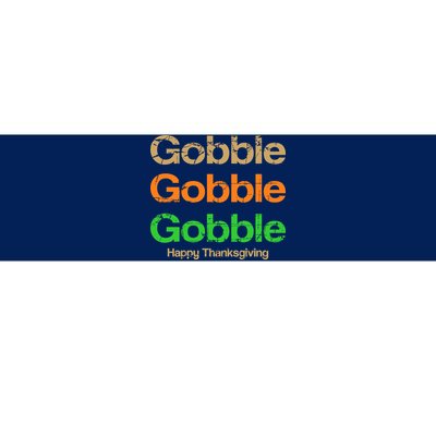 Retro Gobble Funny Thanksgiving Bumper Sticker