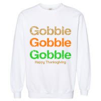 Retro Gobble Funny Thanksgiving Garment-Dyed Sweatshirt