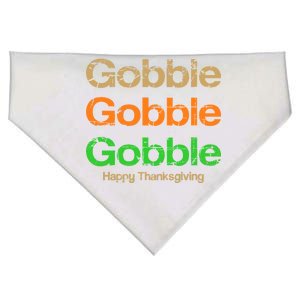 Retro Gobble Funny Thanksgiving USA-Made Doggie Bandana