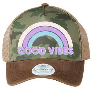 Retro Good Vibes Rainbow Legacy Tie Dye Trucker Hat