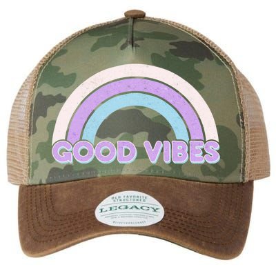 Retro Good Vibes Rainbow Legacy Tie Dye Trucker Hat