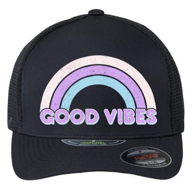 Retro Good Vibes Rainbow Flexfit Unipanel Trucker Cap