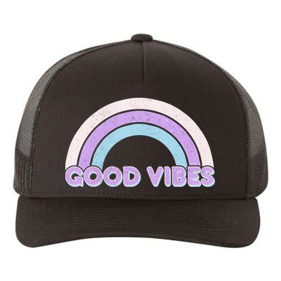 Retro Good Vibes Rainbow Yupoong Adult 5-Panel Trucker Hat