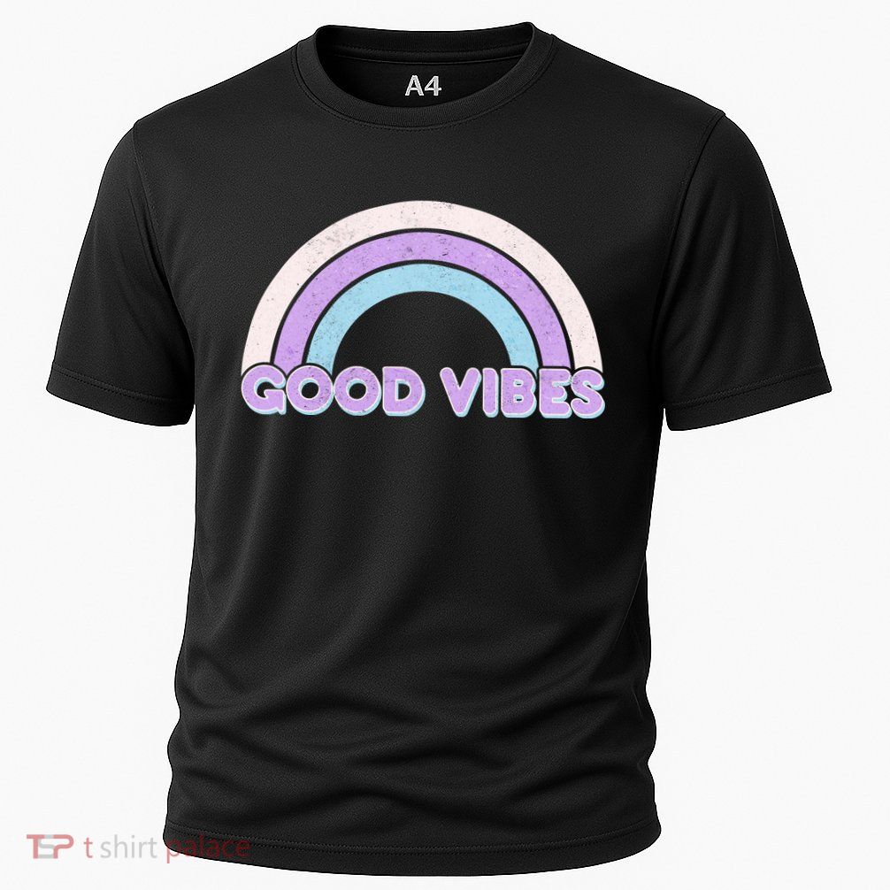 Retro Good Vibes Rainbow Cooling Performance Crew T-Shirt