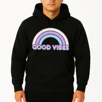 Retro Good Vibes Rainbow Hoodie