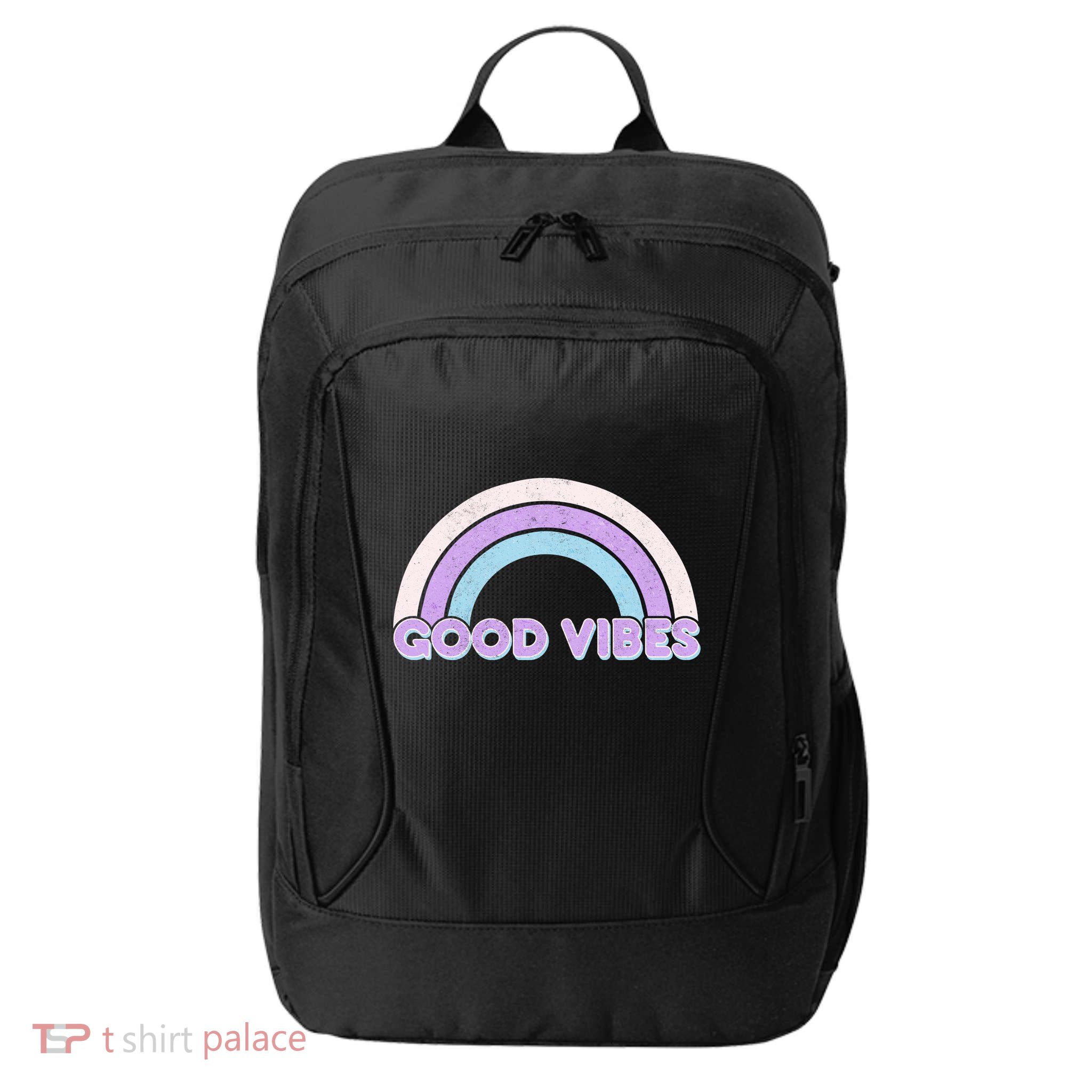 Retro Good Vibes Rainbow City Backpack