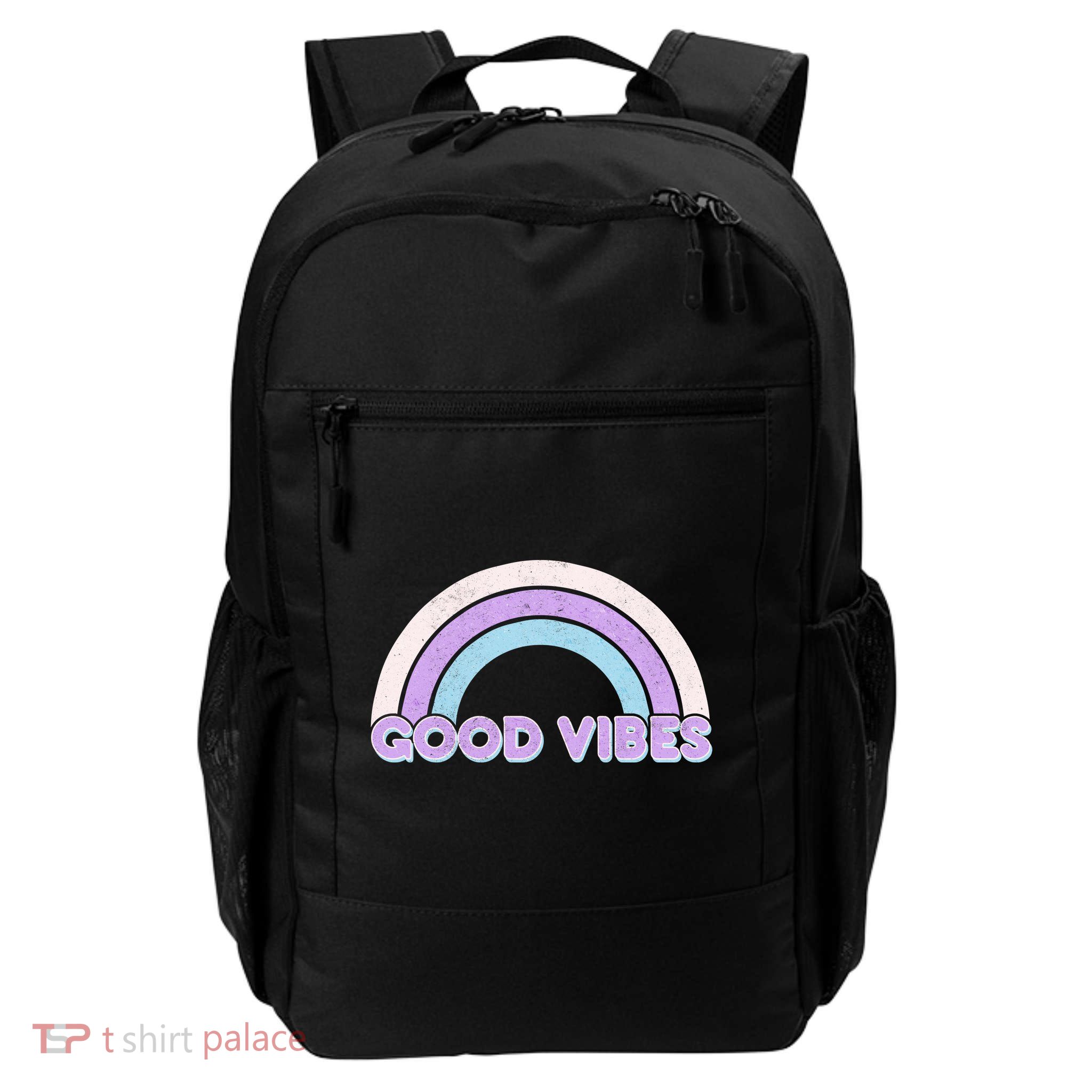 Retro Good Vibes Rainbow Daily Commute Backpack