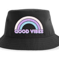 Retro Good Vibes Rainbow Sustainable Bucket Hat