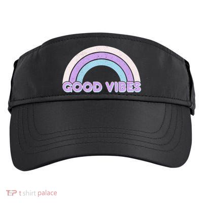 Retro Good Vibes Rainbow Adult Drive Performance Visor