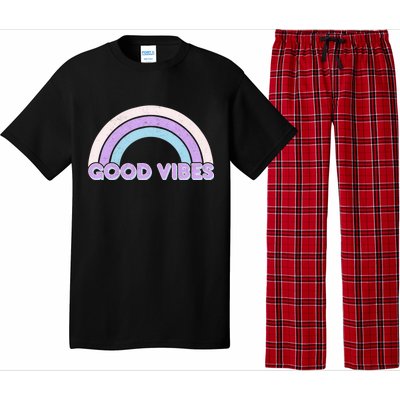 Retro Good Vibes Rainbow Pajama Set