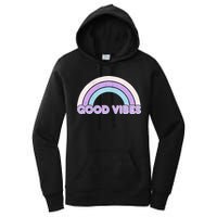 Retro Good Vibes Rainbow Women's Pullover Hoodie
