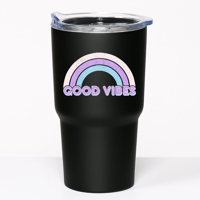 Retro Good Vibes Rainbow Tumbler