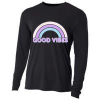 Retro Good Vibes Rainbow Cooling Performance Long Sleeve Crew