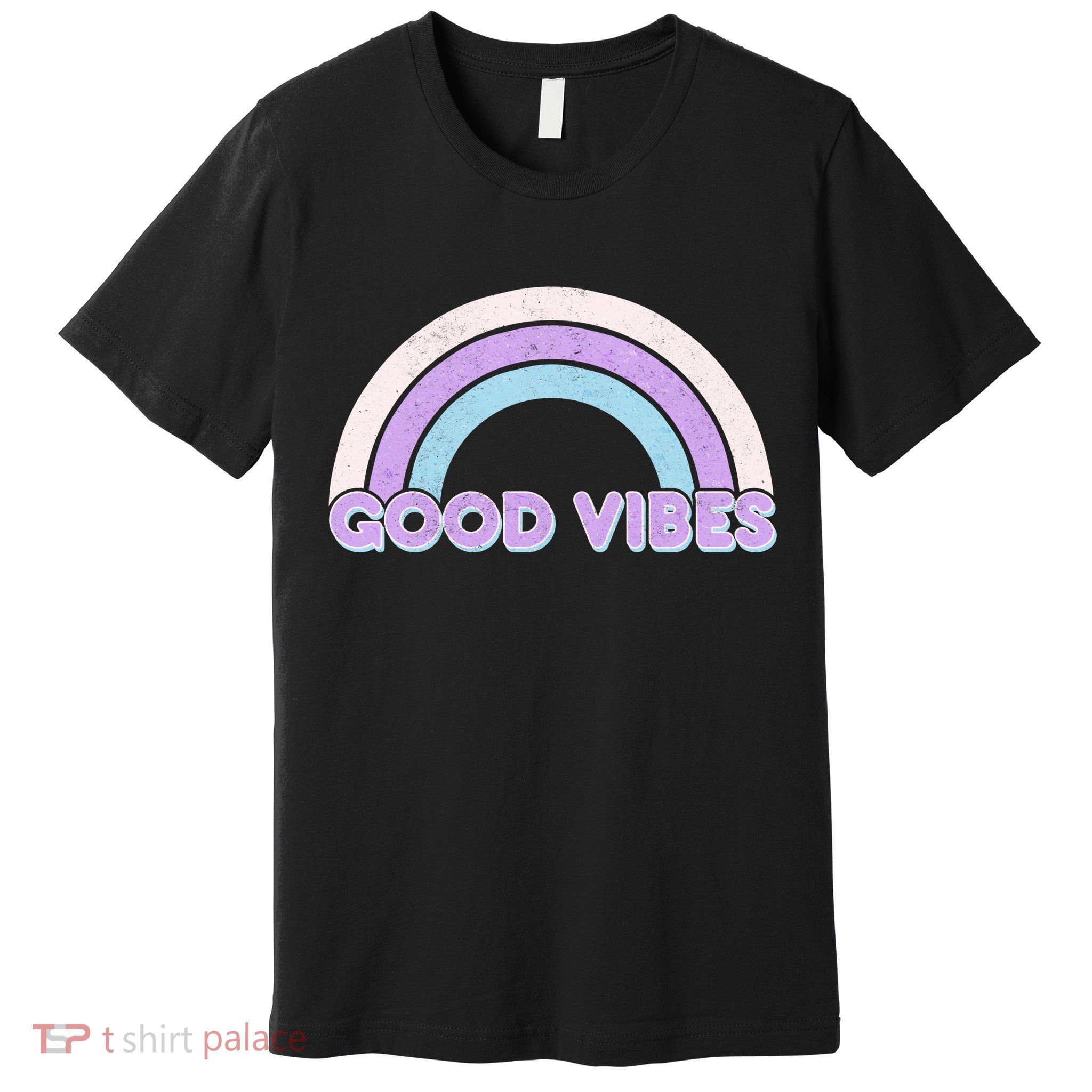 Retro Good Vibes Rainbow Premium T-Shirt