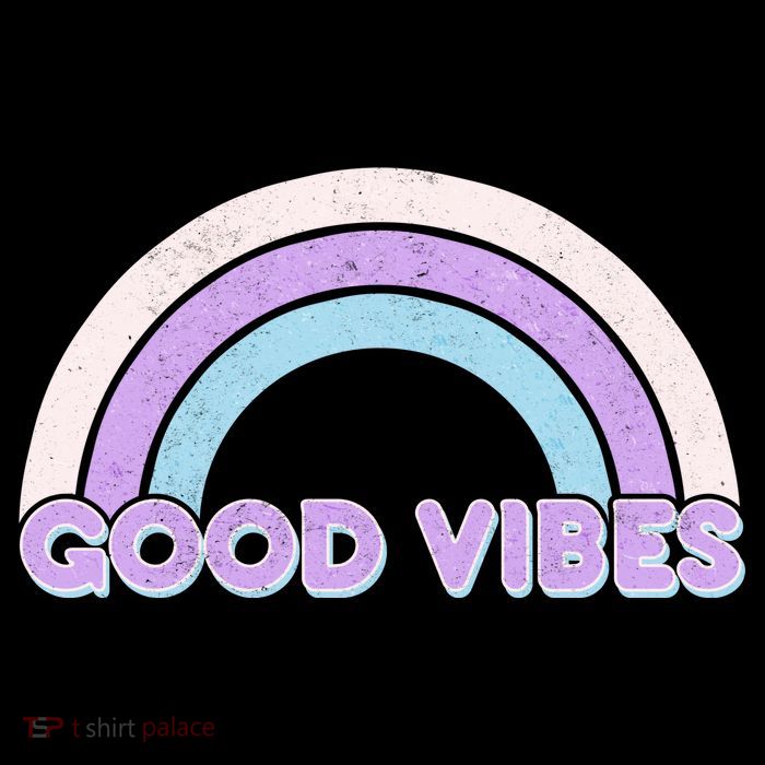 Retro Good Vibes Rainbow Premium T-Shirt