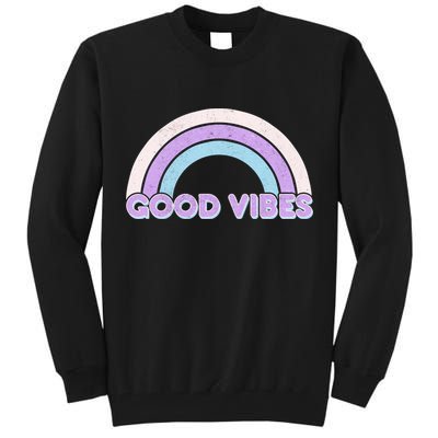 Retro Good Vibes Rainbow Tall Sweatshirt