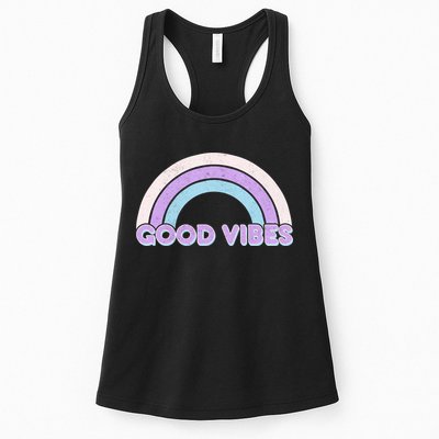 Retro Good Vibes Rainbow Womens Tank Top