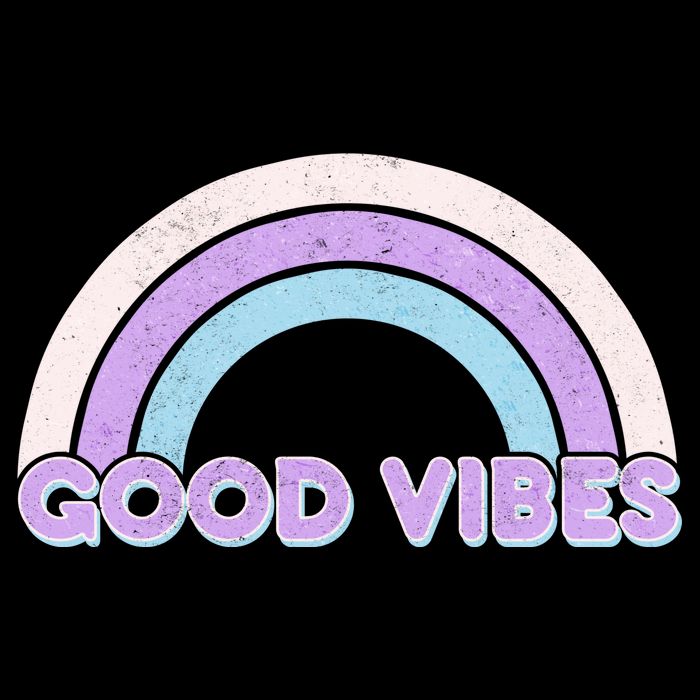 Retro Good Vibes Rainbow Baby Bodysuit