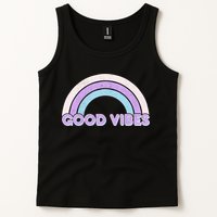 Retro Good Vibes Rainbow Tank Top