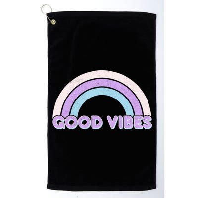 Retro Good Vibes Rainbow Platinum Collection Golf Towel