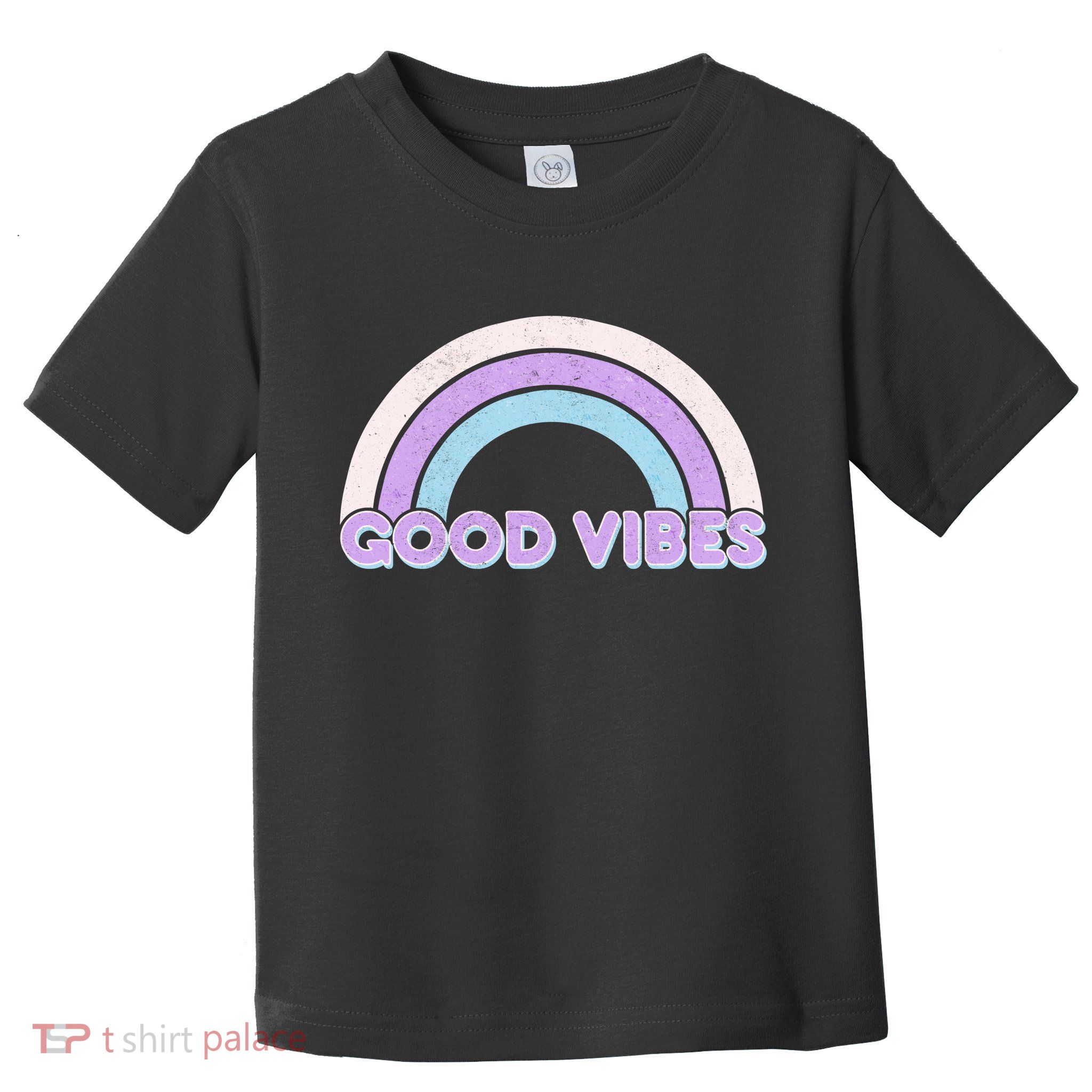 Retro Good Vibes Rainbow Toddler T-Shirt