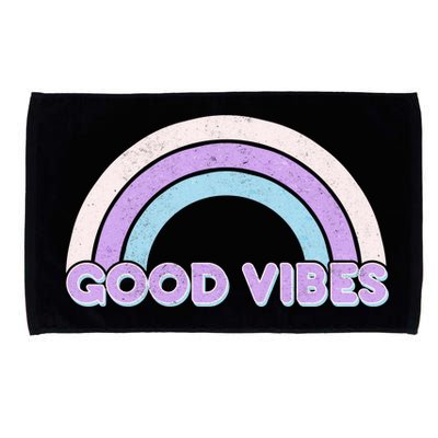 Retro Good Vibes Rainbow Microfiber Hand Towel