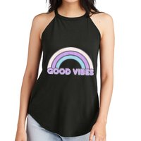 Retro Good Vibes Rainbow Women's Perfect Tri Rocker Tank