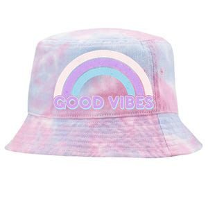 Retro Good Vibes Rainbow Tie-Dyed Bucket Hat