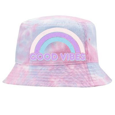 Retro Good Vibes Rainbow Tie-Dyed Bucket Hat