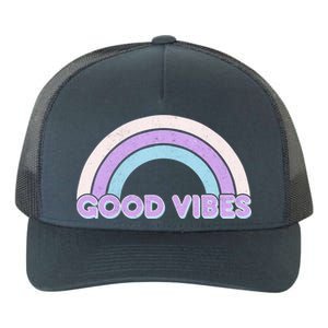 Retro Good Vibes Rainbow Yupoong Adult 5-Panel Trucker Hat