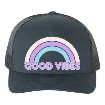 Retro Good Vibes Rainbow Yupoong Adult 5-Panel Trucker Hat