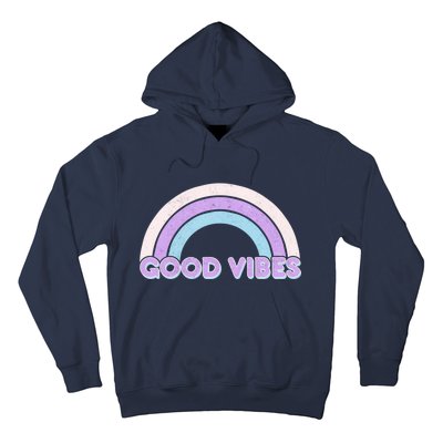 Retro Good Vibes Rainbow Hoodie