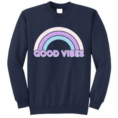 Retro Good Vibes Rainbow Sweatshirt