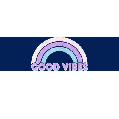 Retro Good Vibes Rainbow Bumper Sticker