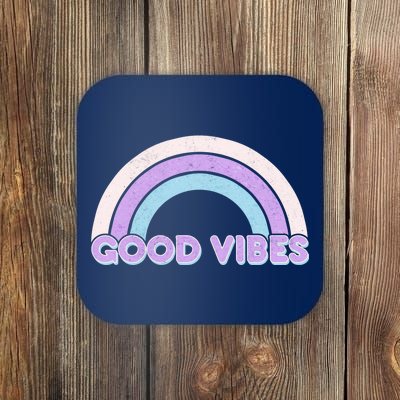 Retro Good Vibes Rainbow Coaster