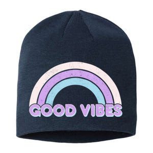 Retro Good Vibes Rainbow Sustainable Beanie