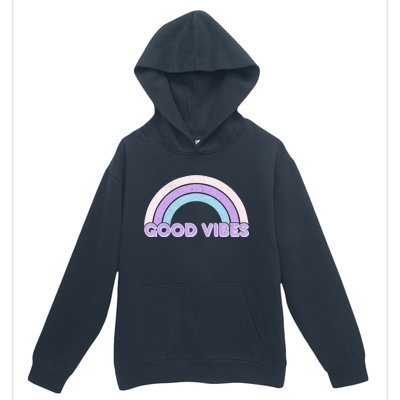 Retro Good Vibes Rainbow Urban Pullover Hoodie