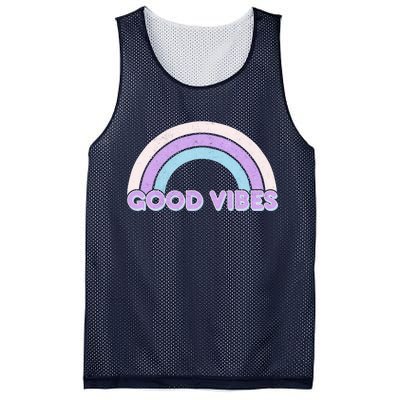 Retro Good Vibes Rainbow Mesh Reversible Basketball Jersey Tank