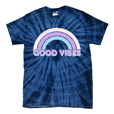 Retro Good Vibes Rainbow Tie-Dye T-Shirt