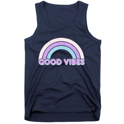 Retro Good Vibes Rainbow Tank Top