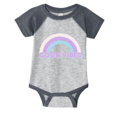 Retro Good Vibes Rainbow Infant Baby Jersey Bodysuit