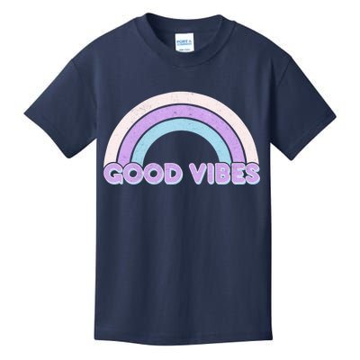 Retro Good Vibes Rainbow Kids T-Shirt