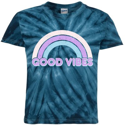 Retro Good Vibes Rainbow Kids Tie-Dye T-Shirt