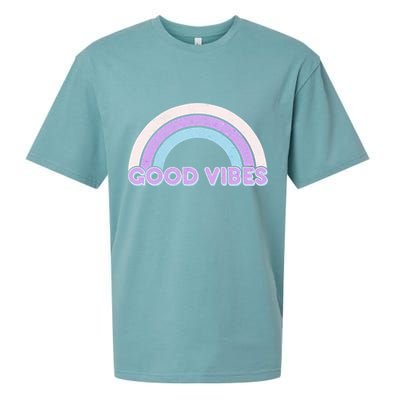 Retro Good Vibes Rainbow Sueded Cloud Jersey T-Shirt
