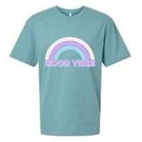 Retro Good Vibes Rainbow Sueded Cloud Jersey T-Shirt