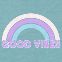 Retro Good Vibes Rainbow Sueded Cloud Jersey T-Shirt