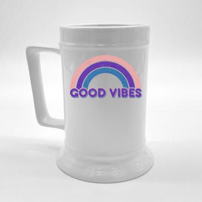 Retro Good Vibes Rainbow Beer Stein