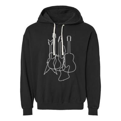 Retro Guitars Garment-Dyed Fleece Hoodie